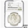Image 1 : 1882-CC Morgan Silver Dollar NGC MS61