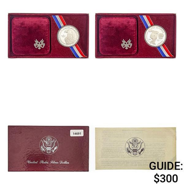 1983-S US LA 23rd Olympics 0.855 oz Silver Dollar Proof