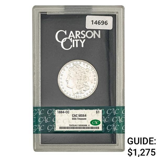 1884-CC Morgan Silver Dollar CAC MS64