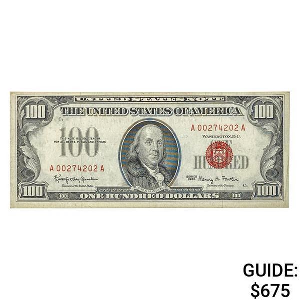 1966 $100 LEGAL TENDER UNITED STATES NOTE XF