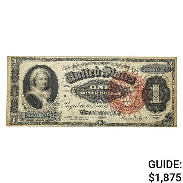 FR. 217 1886 $1 "MARTHA" SILVER CERTIFICATE VF+