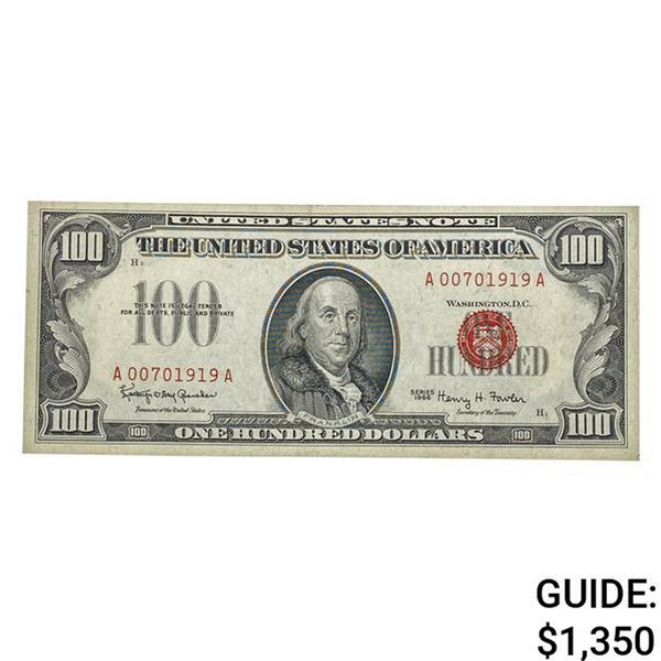 1966 $100 LEGAL TENDER UNITED STATES NOTE GEM UNC
