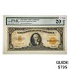 Image 1 : 1922 $10 GOLD CERTIFICATE PMG VERY FINE-20