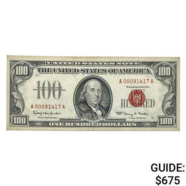 1966 $100 LEGAL TENDER UNITED STATES NOTE XF