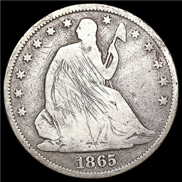1865 Seated Liberty Half Dollar NICELY CIRCULATED