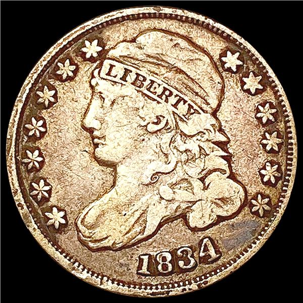 1834 Capped Bust Dime LIGHTLY CIRCULATED