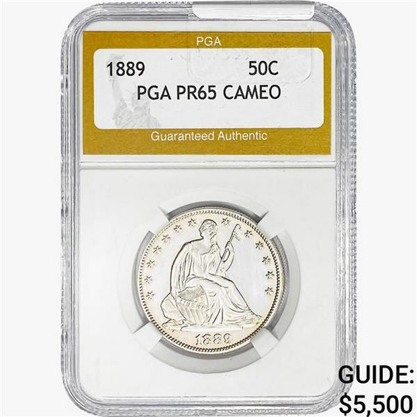 1889 Seated Liberty Half Dollar PGA PR65 CAMEO