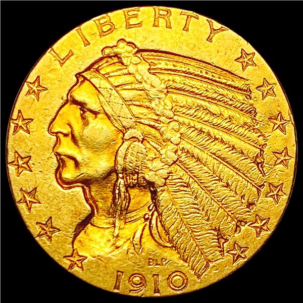 1910 $5 Gold Half Eagle CLOSELY UNCIRCULATED