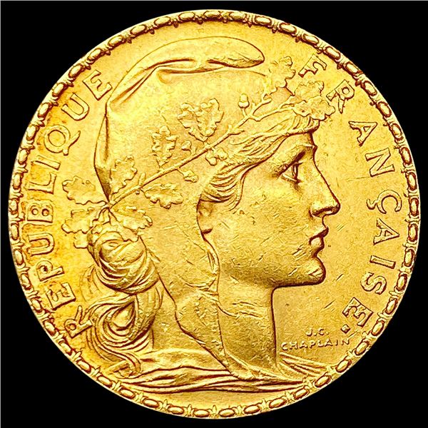 1904 Franch Gold 20 Francs 0.1867oz GEM BU