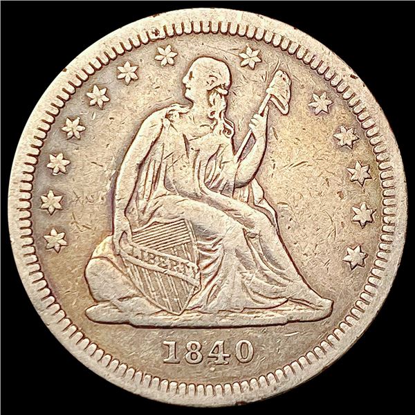 1840 Seated Liberty Quarter LIGHTLY CIRCULATED