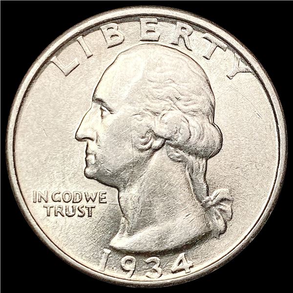 1934 Med Motto Washington Silver Quarter UNCIRCULATED