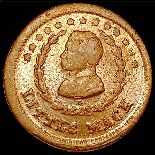 1863 McClellan's One Cent Civil War Token NICELY CIRCULATED