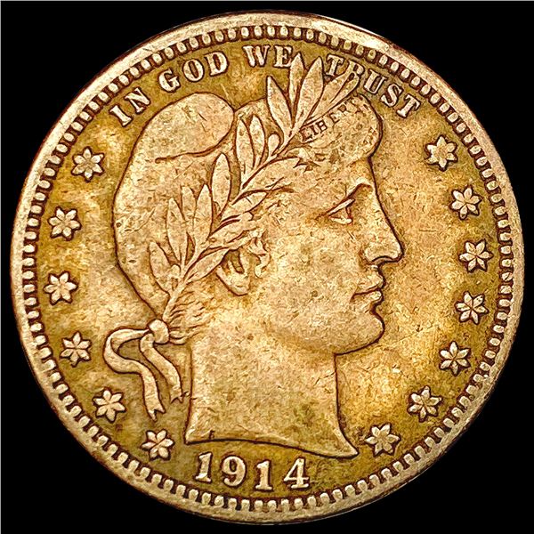 1914-S Barber Quarter NEARLY UNCIRCULATED