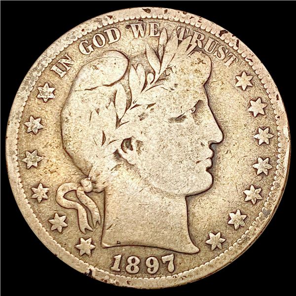 1897-S Barber Half Dollar NICELY CIRCULATED