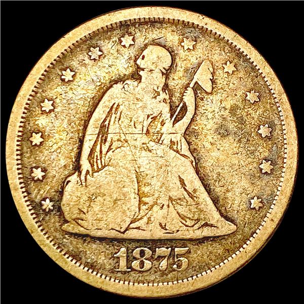 1875-S Twenty Cent Piece NICELY CIRCULATED