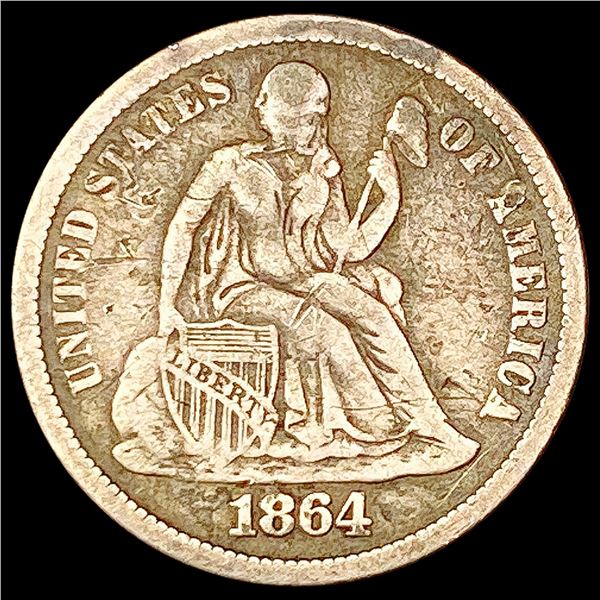 1864-S Seated Liberty Dime LIGHTLY CIRCULATED
