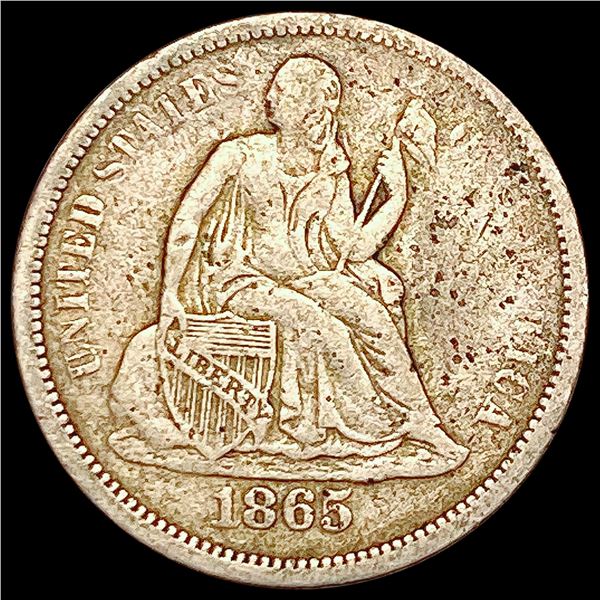 1865-S Seated Liberty Dime LIGHTLY CIRCULATED