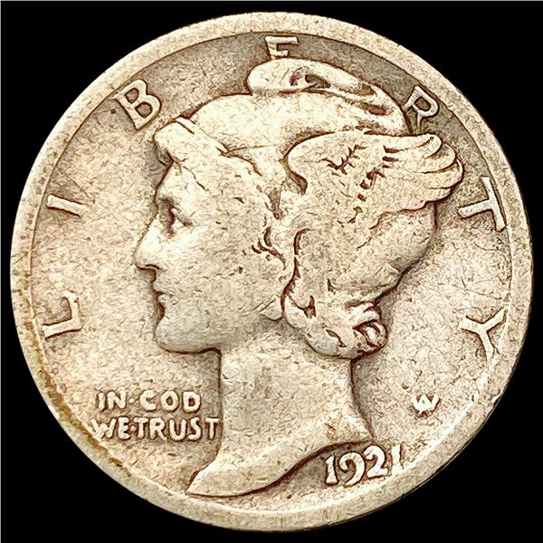 1921 Mercury Dime LIGHTLY CIRCULATED