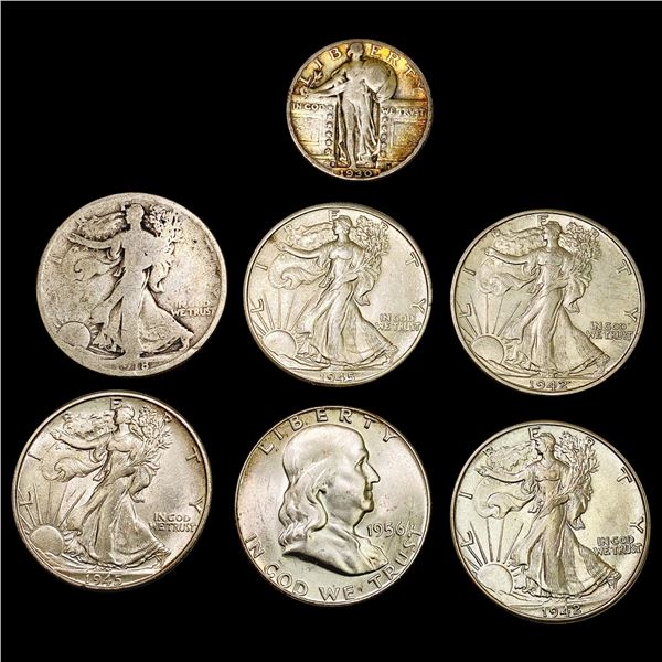 1918-1956 Varied US Coinage Lot [7 Coins] HIGH GRADE