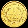 Image 2 : 1851 Rare Gold Dollar UNCIRCULATED
