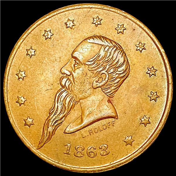 1863 CWT; Gustavus Lindenmueller NY NEARLY UNCIRCULATED