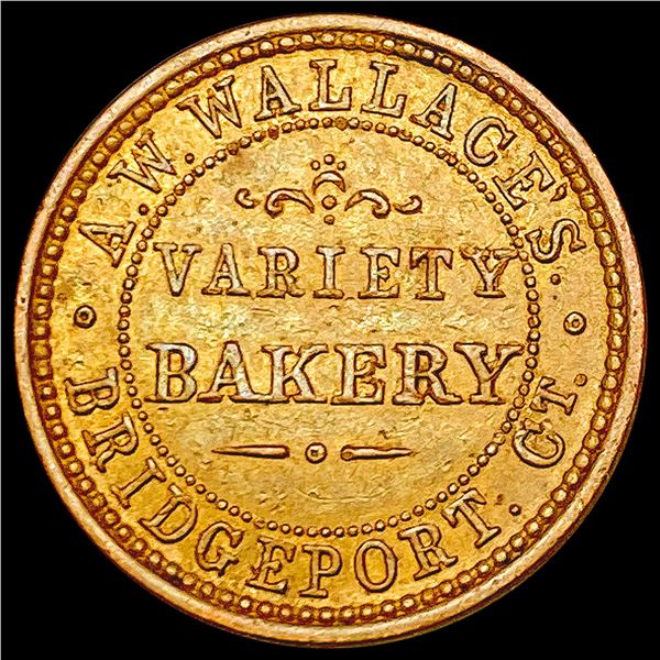 1863 CWT: A.W. Wallace Bridgeport CT CLOSELY UNCIRCULATED