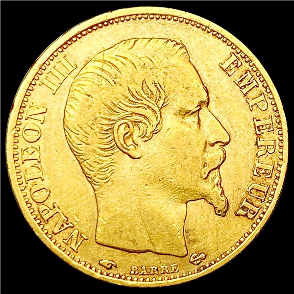1860-A France Gold 20 Francs 0.1867oz CLOSELY UNCIRCULATED