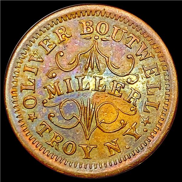 1863 CWT; O. Boutwell Troy NY CLOSELY UNCIRCULATED