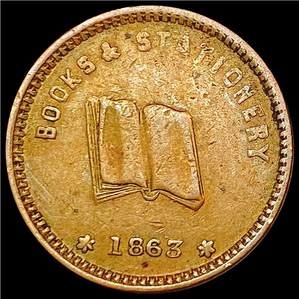 1863 CWT; W.H. Brooks Jr. Ft. Wayne IN LIGHTLY CIRCULATED