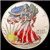 Image 1 : 1999 Colored US 1oz Solver Eagle UNCIRCULATED