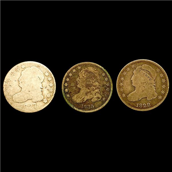 1827-1835 Capped Bust Dime Lot [3 Coins] NICELY CIRCULATED