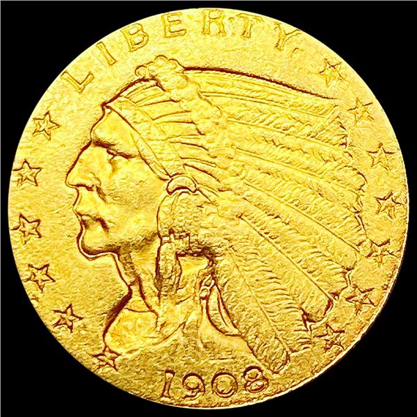 1908 $2.50 Gold Quarter Eagle CLOSELY UNCIRCULATED
