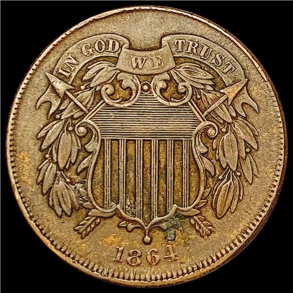 1864 Two Cent Piece CLOSELY UNCIRCULATED