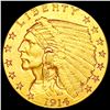 Image 1 : 1914-D $2.50 Gold Quarter Eagle CLOSELY UNCIRCULATED