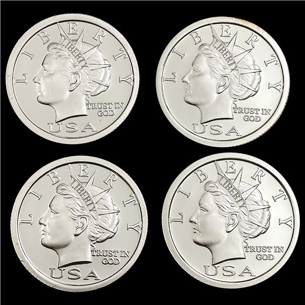 2006 1/4oz Silver Liberty Dollars [4 Coins] GEM PROOF