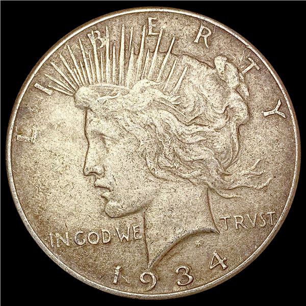 1934 Silver Peace Dollar CHOICE AU