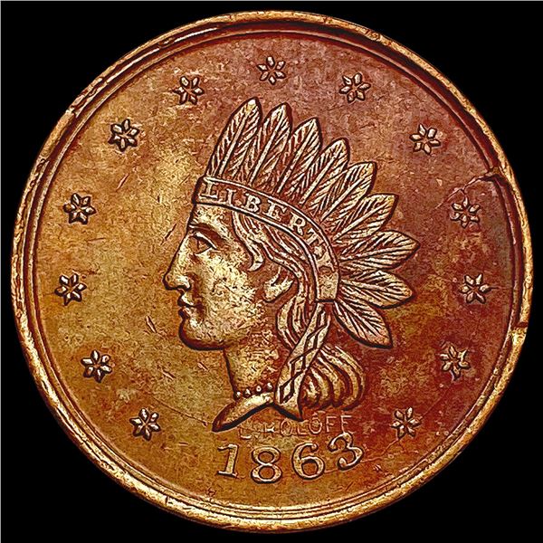 1863 Civil War Token UNCIRCULATED