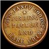 Image 2 : 1863 Fish and Tackle Token LIGHTLY CIRCULATED