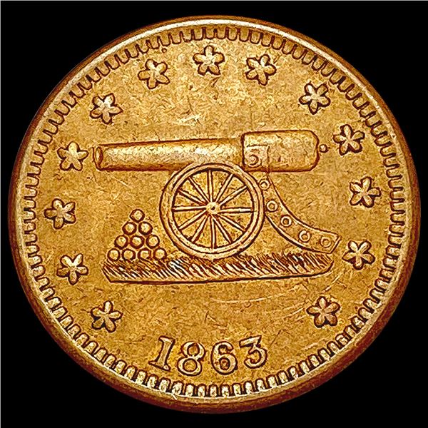 1863 168/311 Civil War Token CLOSELY UNCIRCULATED