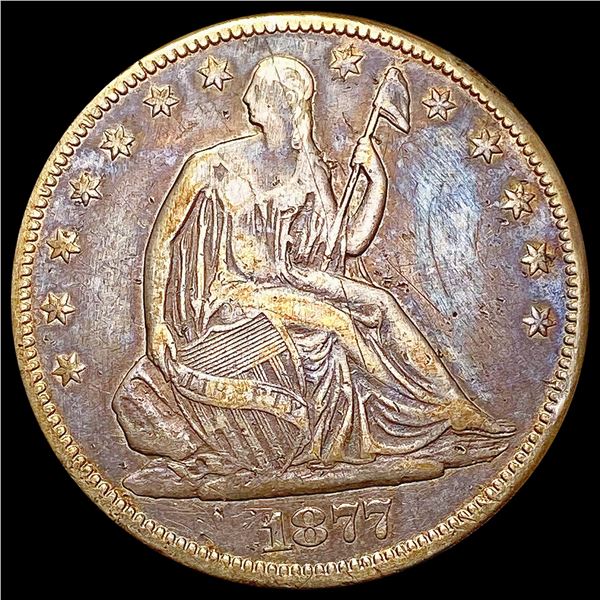 1877 Seated Liberty Half Dollar NEARLY UNCIRCULATED