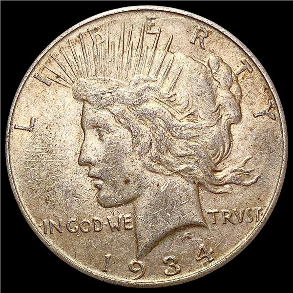 1934-D Silver Peace Dollar CHOICE AU