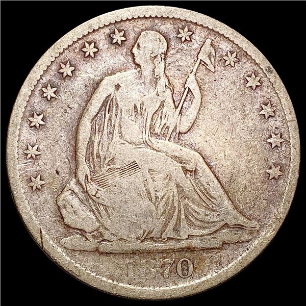 1870-S Seated Liberty Half Dollar LIGHTLY CIRCULATED