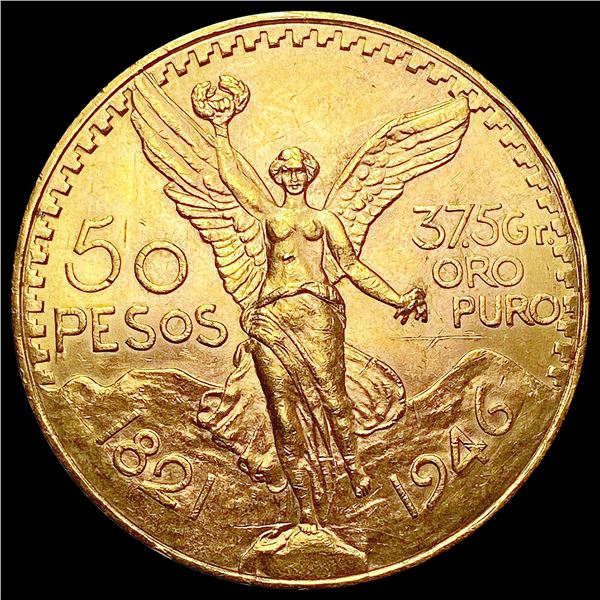 1946 Mexico Gold 50 Pesos CHOICE BU