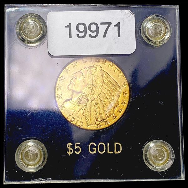 1913 $5 Gold Half Eagle GEM BU