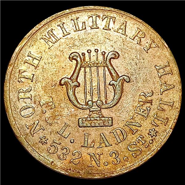 1863 Civil War Token CLOSELY UNCIRCULATED