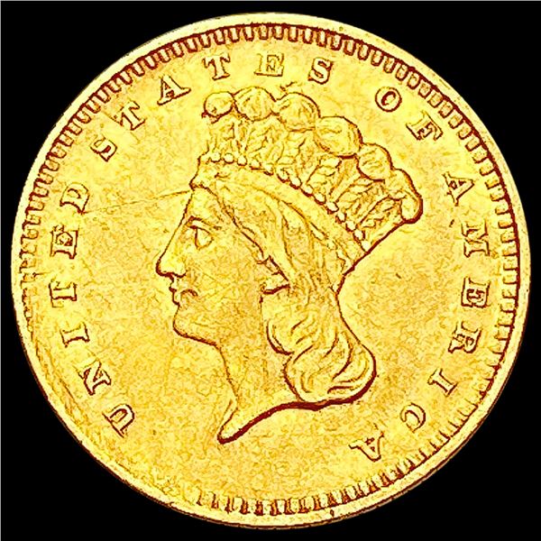 1873 Rare Gold Dollar CHOICE AU