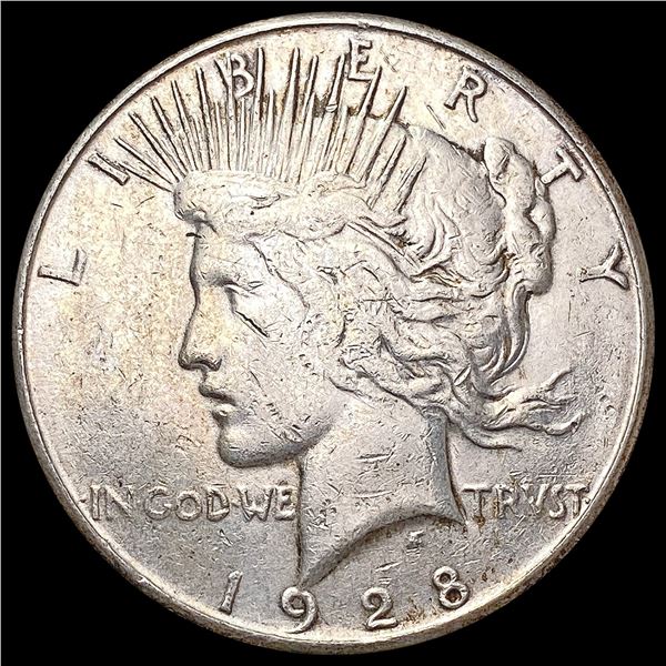 1928-S Silver Peace Dollar CHOICE AU