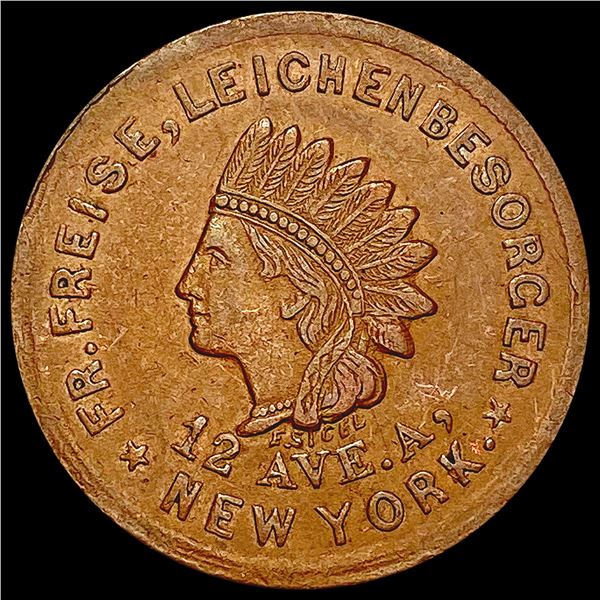 1863 NY62OZ Token CLOSELY UNCIRCULATED