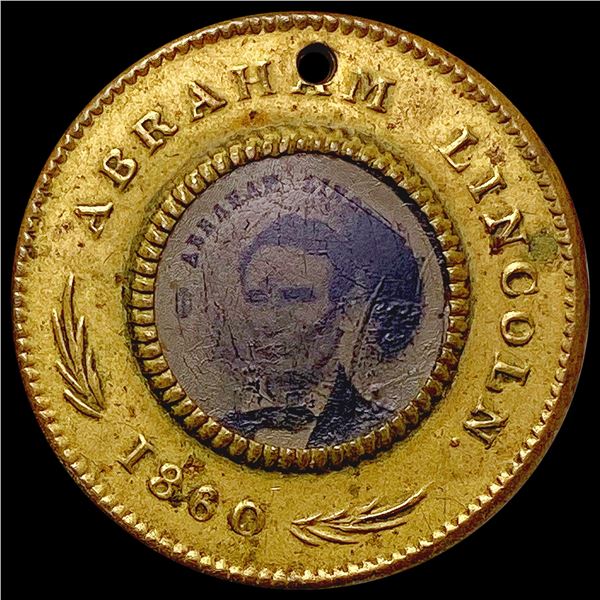 1860 Lincoln/ Hamlin Ferrotype Token HIGH GRADE