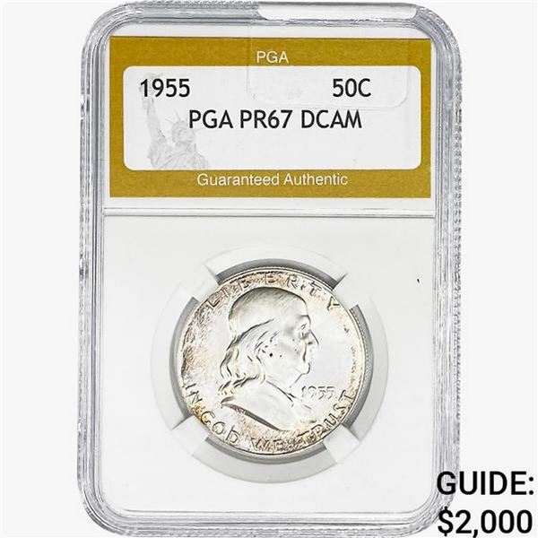 1955 Franklin Half Dollar PGA PR67 DCAM